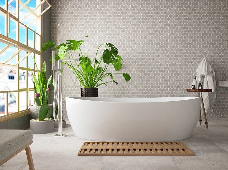 Modernes Badezimmer als Beispiel für eine hochwertige Badsanierung